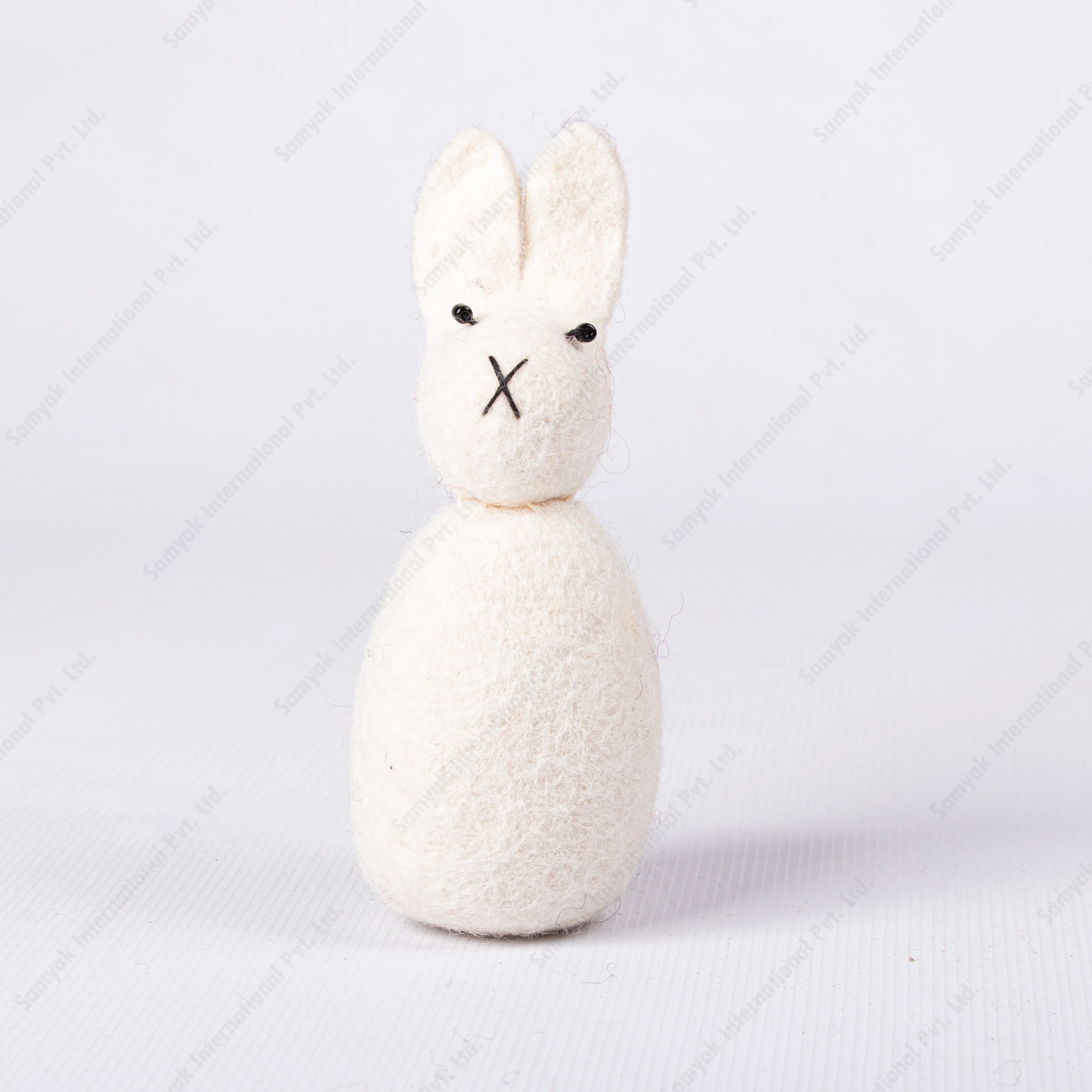 Hot Selling DIY Felt White Rabbit Merino Wool used schools educational dolls toys and decorations