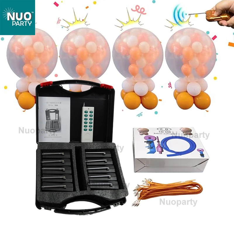 Remote Control Exploding Balloons Kit Balloon Blaster Machine With Ci9 and Balloon Suffing Machine For Bride Wedding Decorations