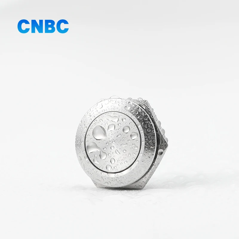 19 мм Мгновенный металлический кнопочный переключатель без подсветки с 2 контактами