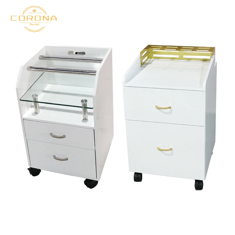 Cheap Stainless Steel Metal Plated Gold Salon Barber Trolley For Hair Salon