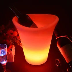 plastic led ice bucket color changing nightclubs LED light up ice bucket Champagne beer bucket light cube