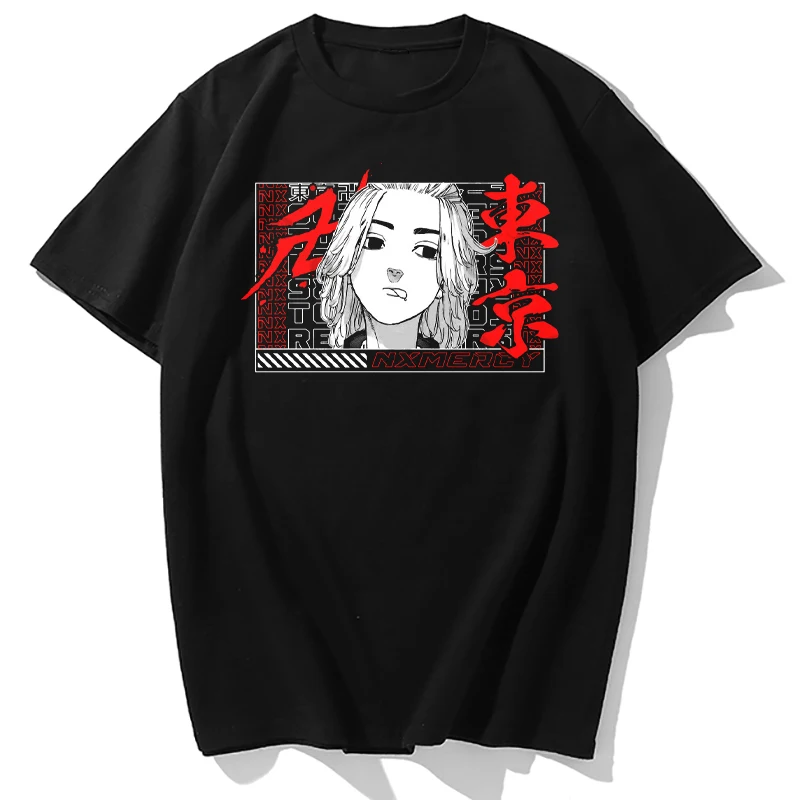 Tokyo Revengers Tshirt Anime Manjiro Sano Graphic Print T-shirt Men Casual Loose Short Sleeve Tee Cosplay Summer Unisex T Shirt
