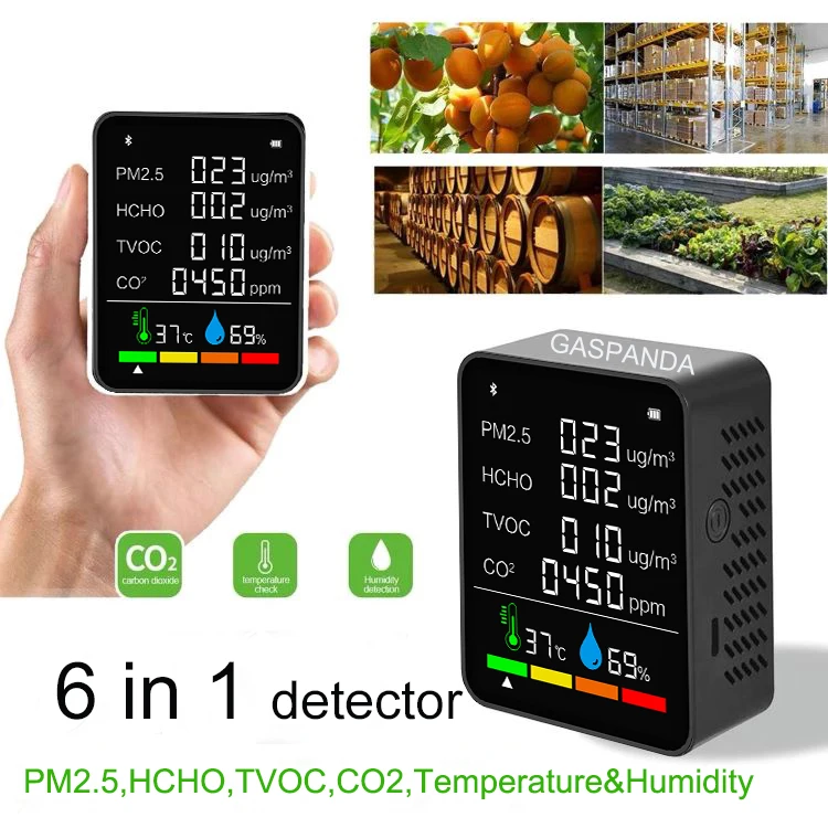 Портативный Умный внутренний монитор контроля качества воздуха PM 2 5 ppm температуры и влажности детектор углекислого газа CO2 M T