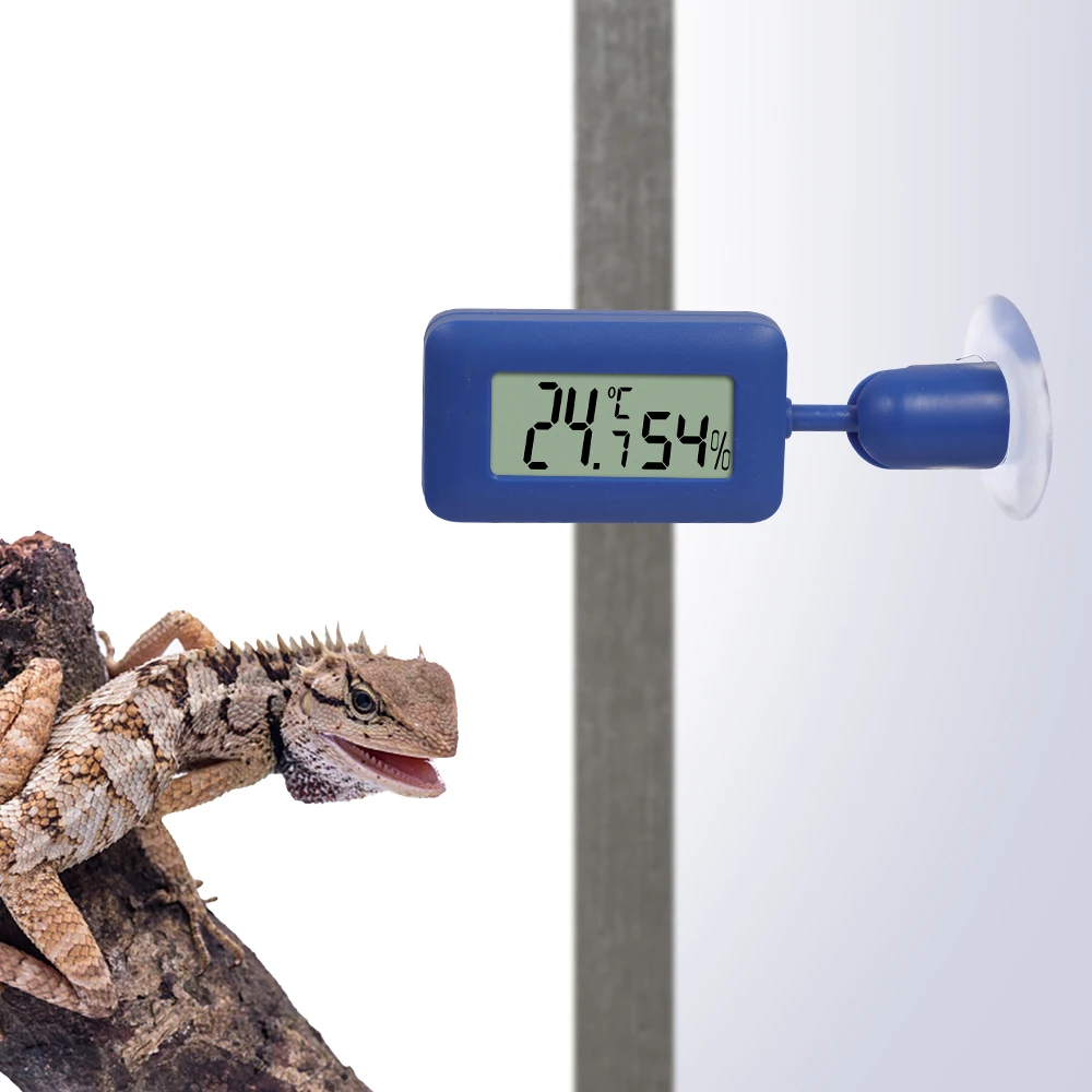 Mini LCD digital Pocket Thermometer Hygrometer Reptile Tank Temperature Humidity With Suction cup