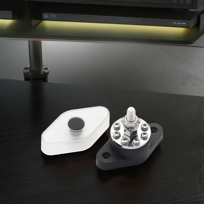 Amomd 8-Way 300A Copper round Busbar with Cover Terminal Blocks for Electrical Connections