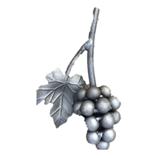 wrought iron art ornament fence decoration part forged weldable grape with leaf accessories casting steel baluster fitting