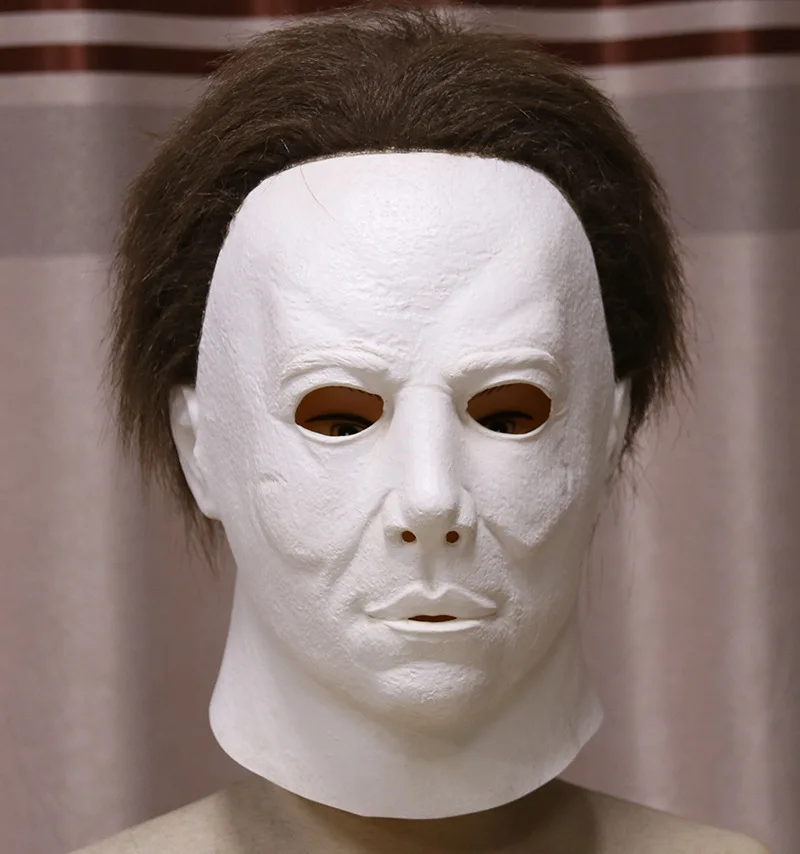 IS0 9001 Factory Hot Sell Michael Myers Mask Horror Movie Cosplay Full Head Latex Halloween Costume Mask for Adult