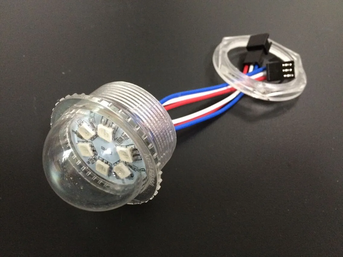 DC12V/24V RGB Full color led addressable 35mm 6leds programmable led pixel light for amusement rides