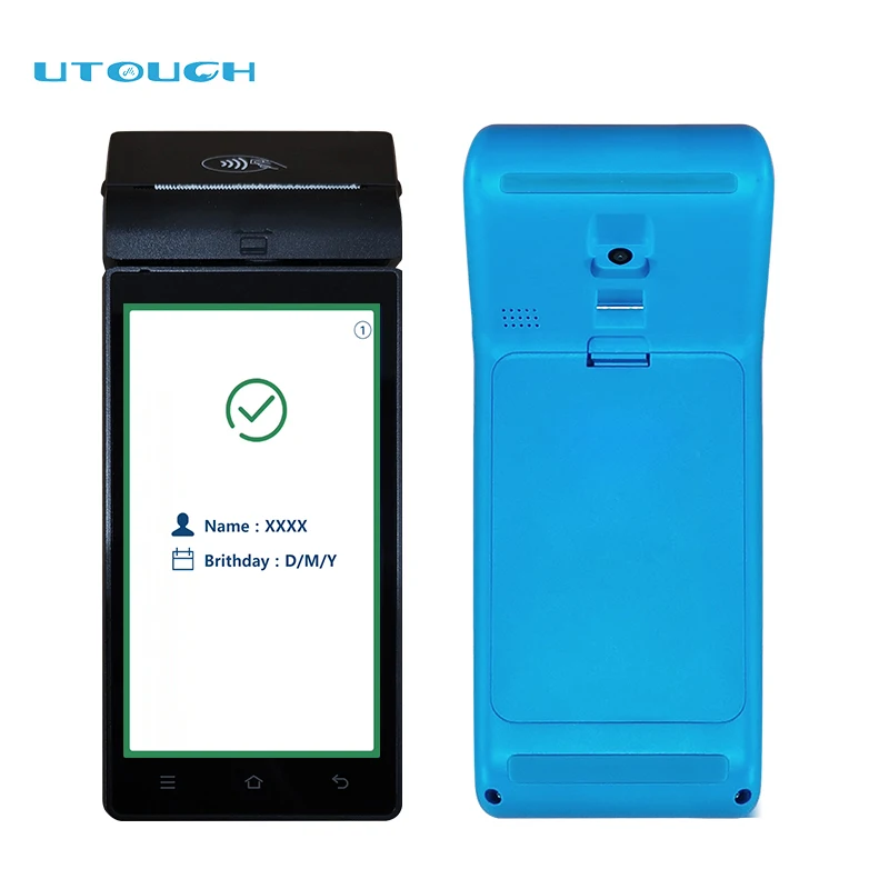 QR Code Scanner Portable PDA 5.5 Inch Android Tablet Thermal Printer