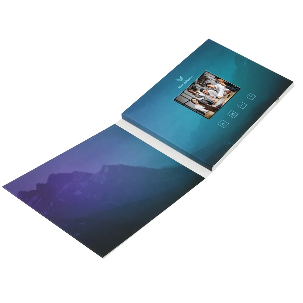 4.3 inch Customized Printing Video Greeting Card Business and Invitation birthday greeting cards LCD Blank Video Brochure