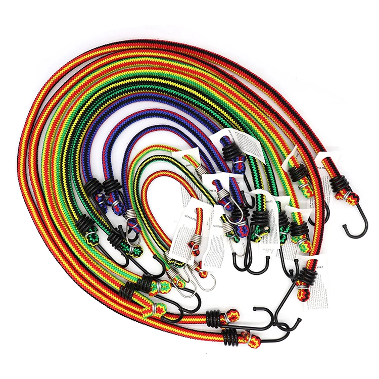 Фабричный новейший уличный высокостандартный прочный резиновый и полиэфирный тканый банджи-шнур