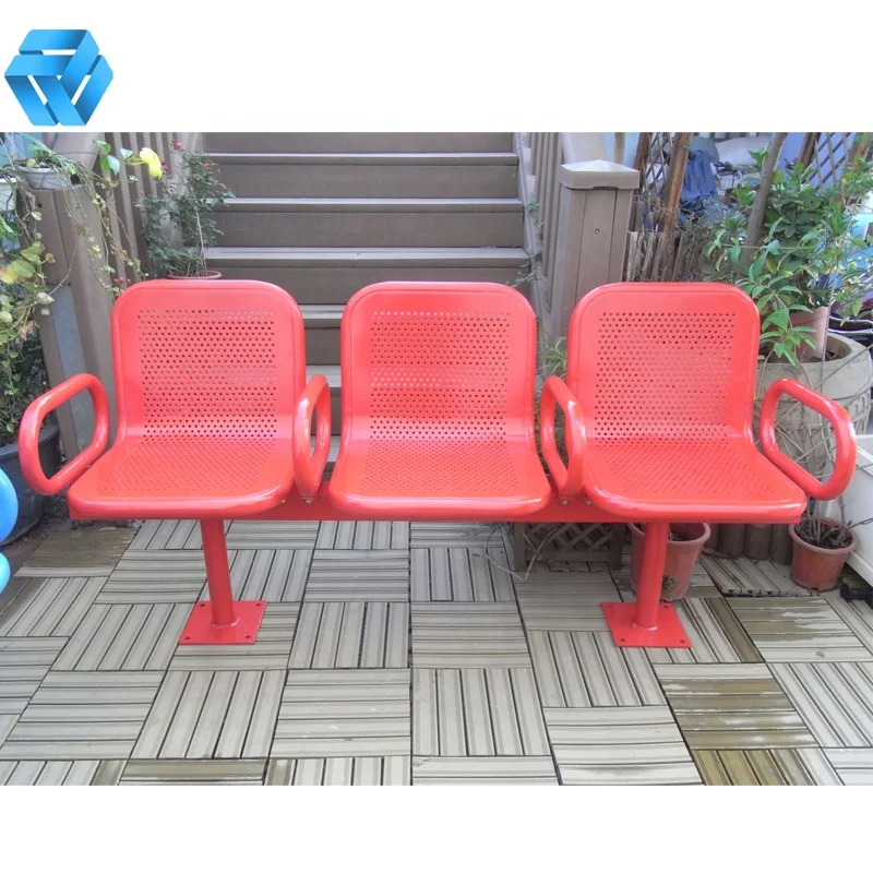 Outdoor Leisure Steel Bus Stop Advertising Bench Street Garden Chair Park Bench