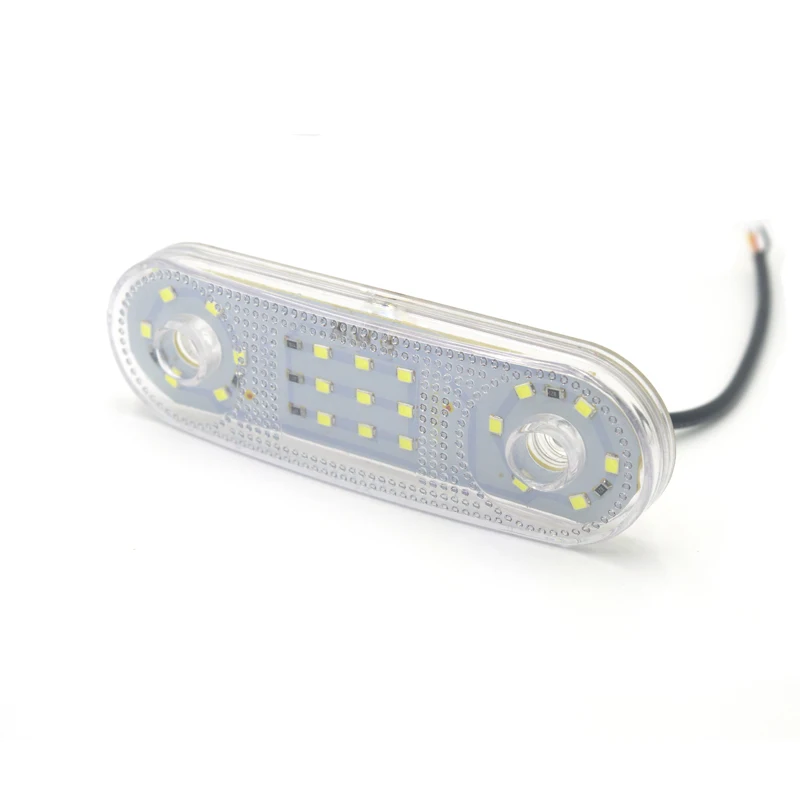 1*pcs LED SMD Strobe Flashing Amber/Red/Clear Side Marker Light Tail Position Indicator Lamp for Truck Trailer 12-24V Waterproof