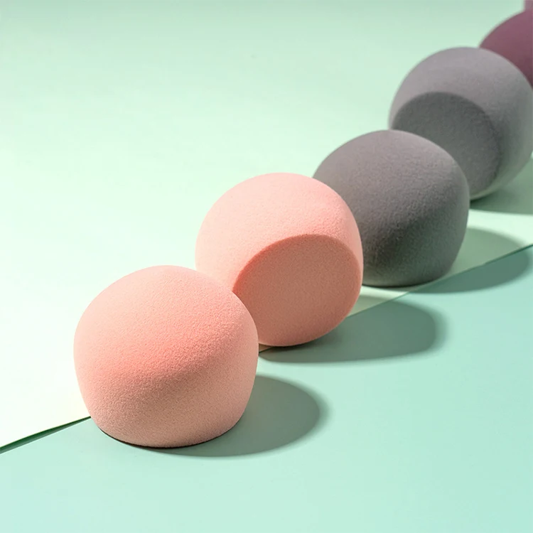 2024 New Style Grey Pink Professional Cute Peach Bun Shape Latex Free Marshmallow Makeup Blender Beauty Egg Cosmetics Sponge