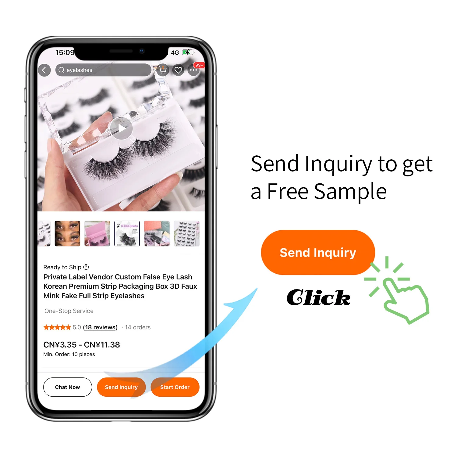 Korean  Silk False Eyelashes High Quality 3D Faux Mink Lashes