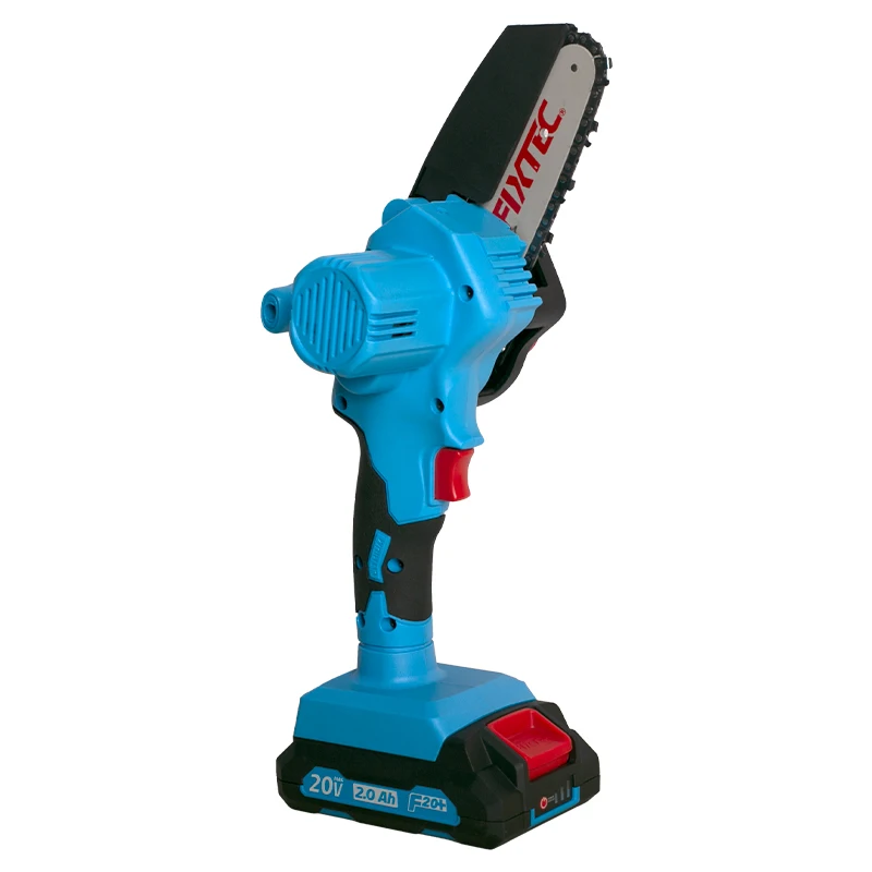 FIXTEC 20V Cordless 4' Mini Chainsaw Hydraulic Chain Saws with 4pcs Accessories