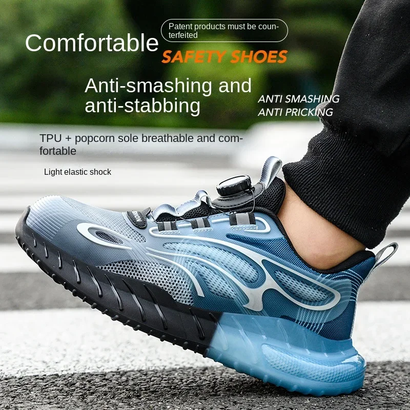 Indestructible Shoes 1218 Puncture-Proof Anti-smashing Worker Sneakers Breathable Womens Steel Toe Cap Work Safety