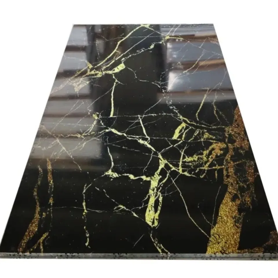 1220X2440X3mm High Glossy UV Coating PVC Marble Sheet for wall