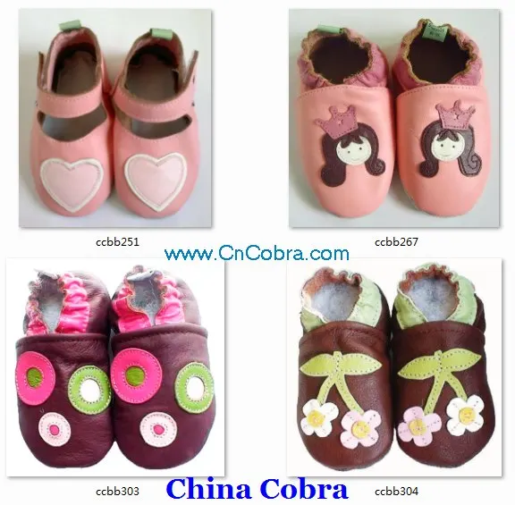 
2021 CHINA COBRA soft sole leather baby shoes infant baby moccasins size 0-6 years 