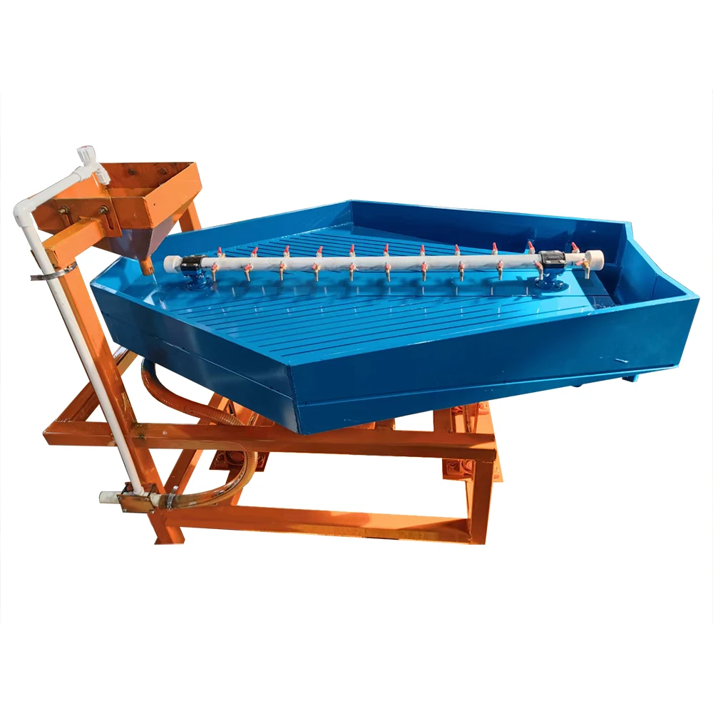 High Recovery Alluvial Gold Sand Gravity Separation Gemini Shaking Table For Sale
