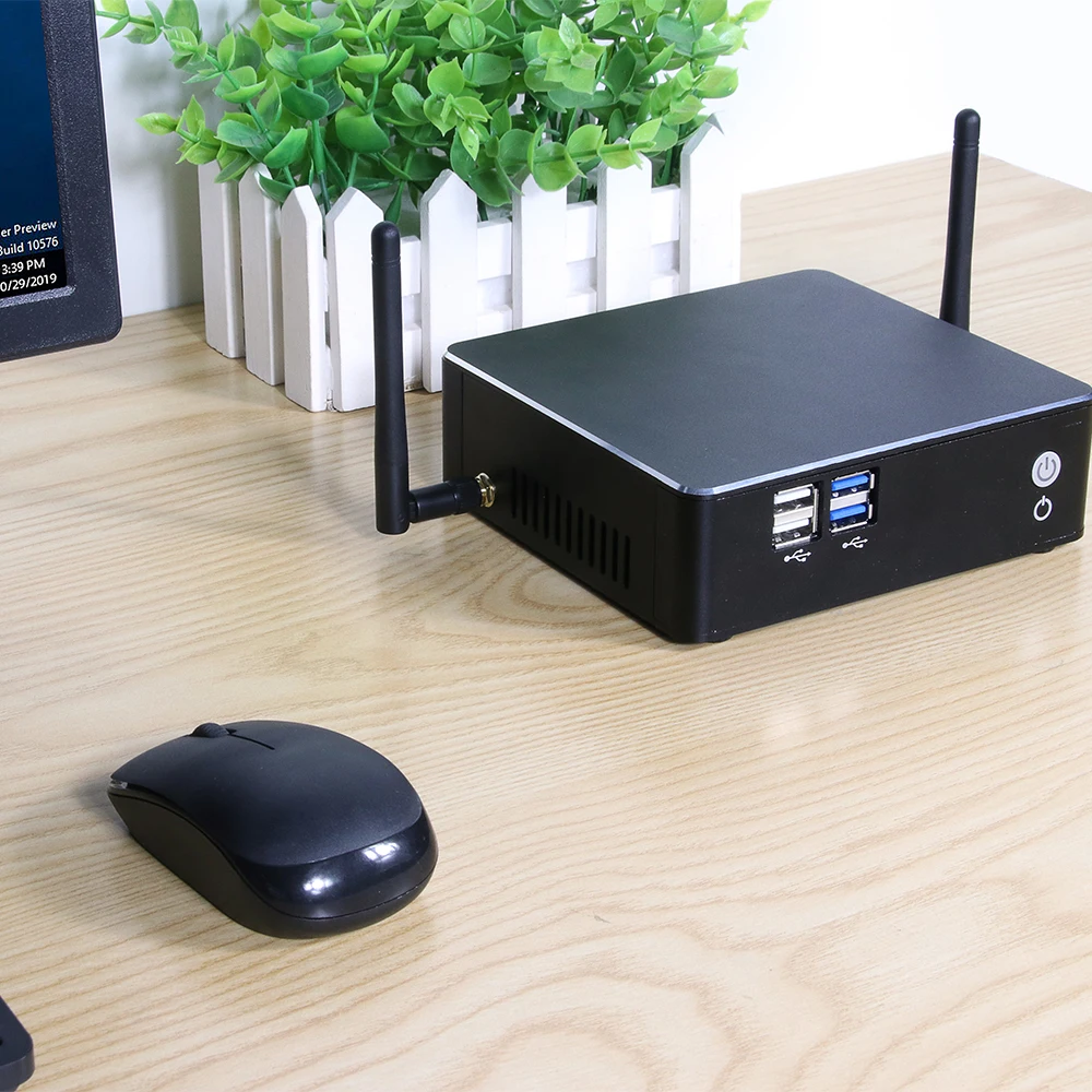 HLY Ul-tra Compact In-tel Core Mini PC i3 7100U 8 Гб DDR4 120 ГБ M.2 SSD Window 10 WiFi домашний офисный настольный