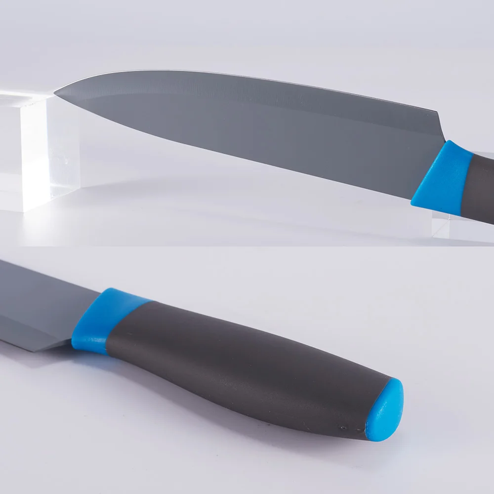 Wholesale US Warehouse Free Shipping Stainless Steel 6 Pcs Kitchen Knives Set With Knife Holder And Sharpener set of knives