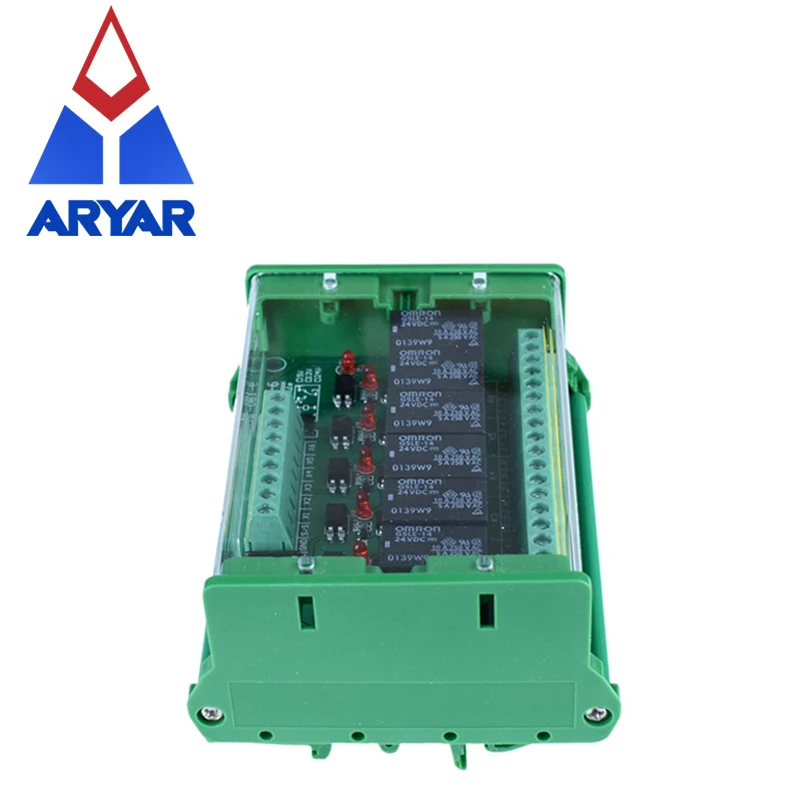 6 Channel G5LA-14 Trigger Voltage Relay Module With Cover PLC Optocoupler Relay Module DIN rail Mounting