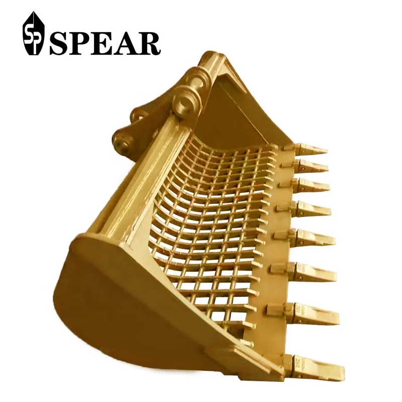 New Customization Heavy Duty Skeleton Bucket Excavator Parts Rotating Screening Bucket Excavator Screening Bucket