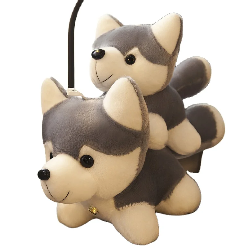 Hot selling puppy dream pillow doll birthday gift cute bell dog doll comfortable Husky plush pillow toy