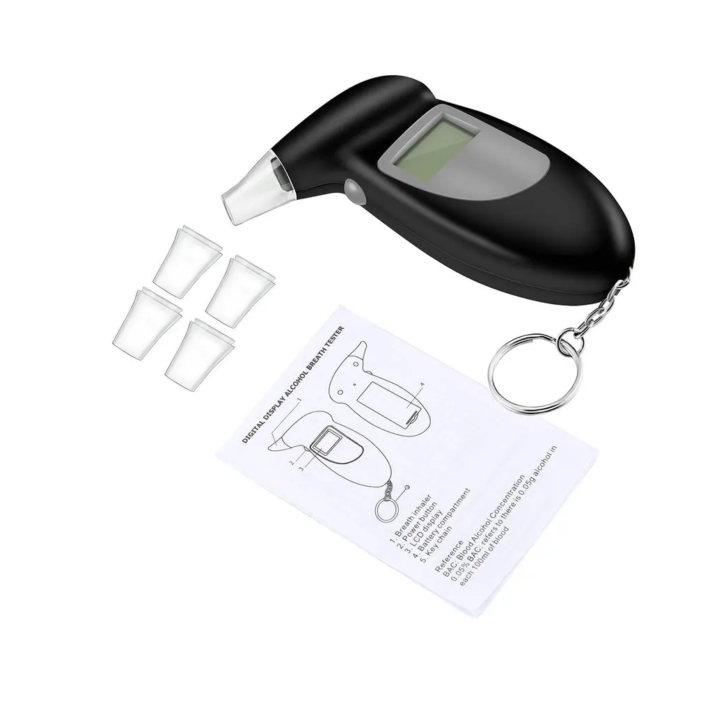 Factory Wholesale keychain portable alchohl tester breathalyzer for Drunk driving