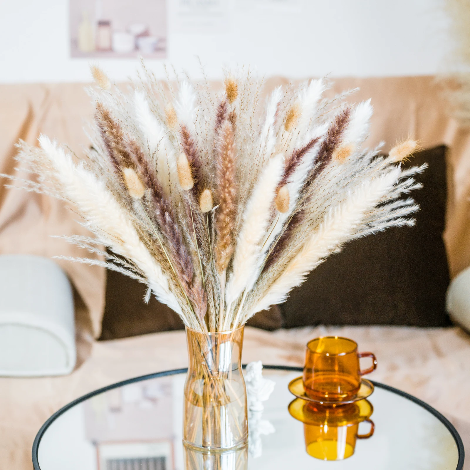 Amazon top seller cheap Pampas grass free sample high quality dried flowers BOHO bouquet  Home decoration flowers