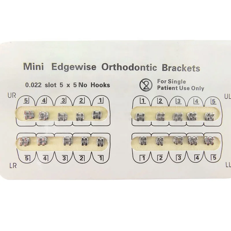 Charming Dental Orthodontic Brackets 0.022 Slot Mini Standard Edgewise Teeth Braces Dental Brackets