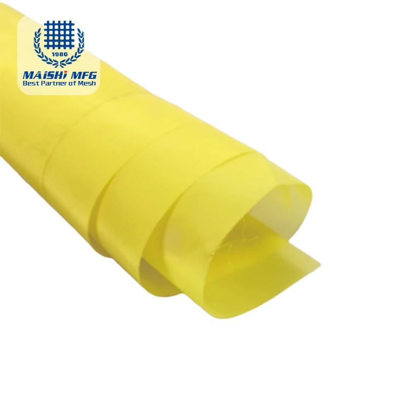 10-420 mesh yellow white polyester silk screen printing mesh for textile screen printing