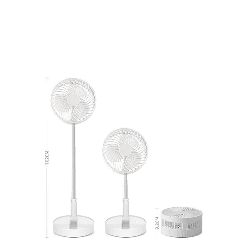 Konfulon Innovative Products 2023 Outdoor Pedestal Adjustable Mini Fan 3 In 1 Rechargeable Battery Usb Desk Table Stand Fan