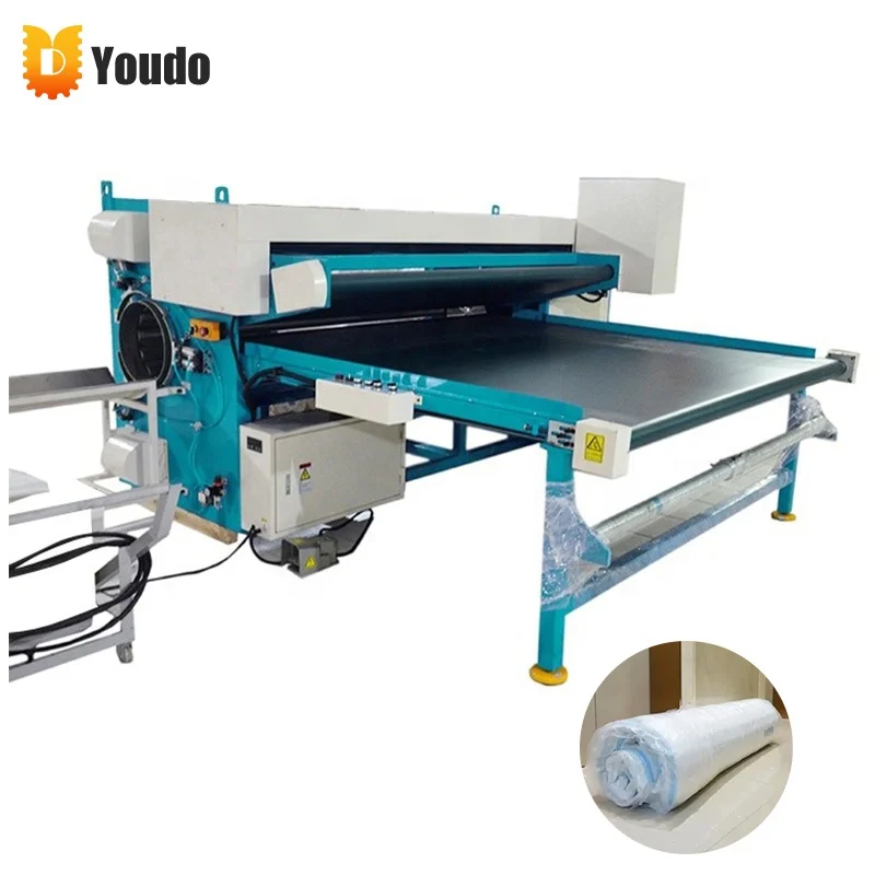 Semi-auto Vacuum Compression Roll Pocket Spring Mattress Rolling Packing Packaging And Compress Mattress Machine For Korean