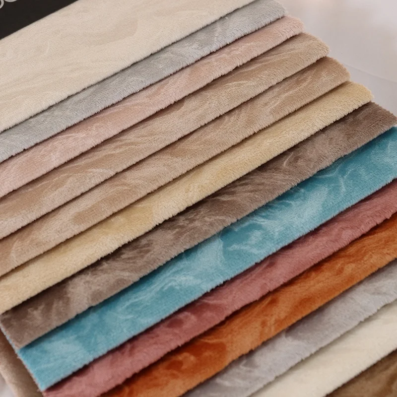 Sofa textile upholstery  embossed velvet fabric tela terciopelo para muebles