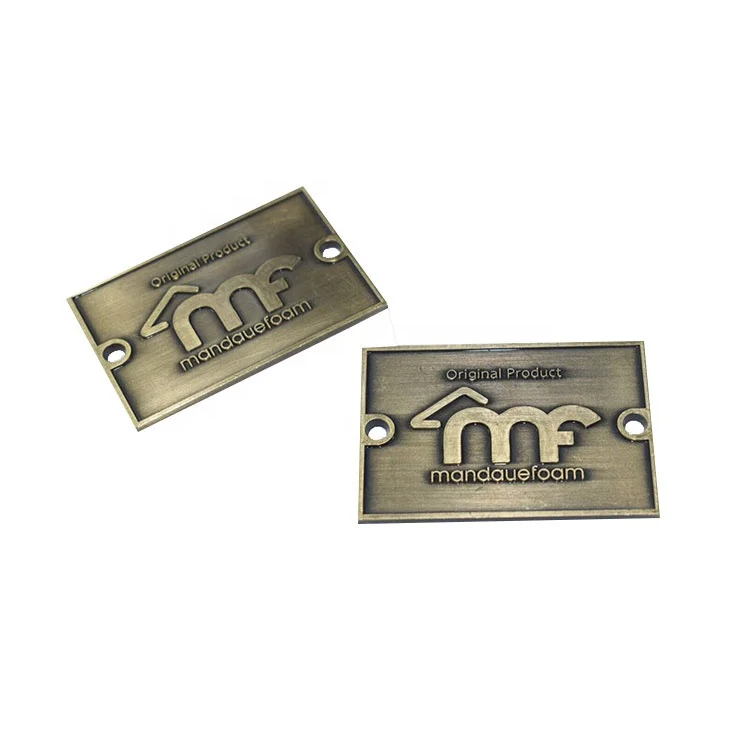 
Rectangle Shaped Custom Logo Engraved Metal Labels Plate For Furniture 