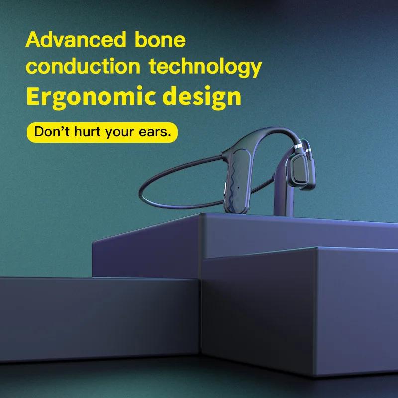 Stereo Bone Conduction Headphone Oem Outdoor Sports Mobile Stereo Wireless Headset Open Ear Wireless Sports Headphone