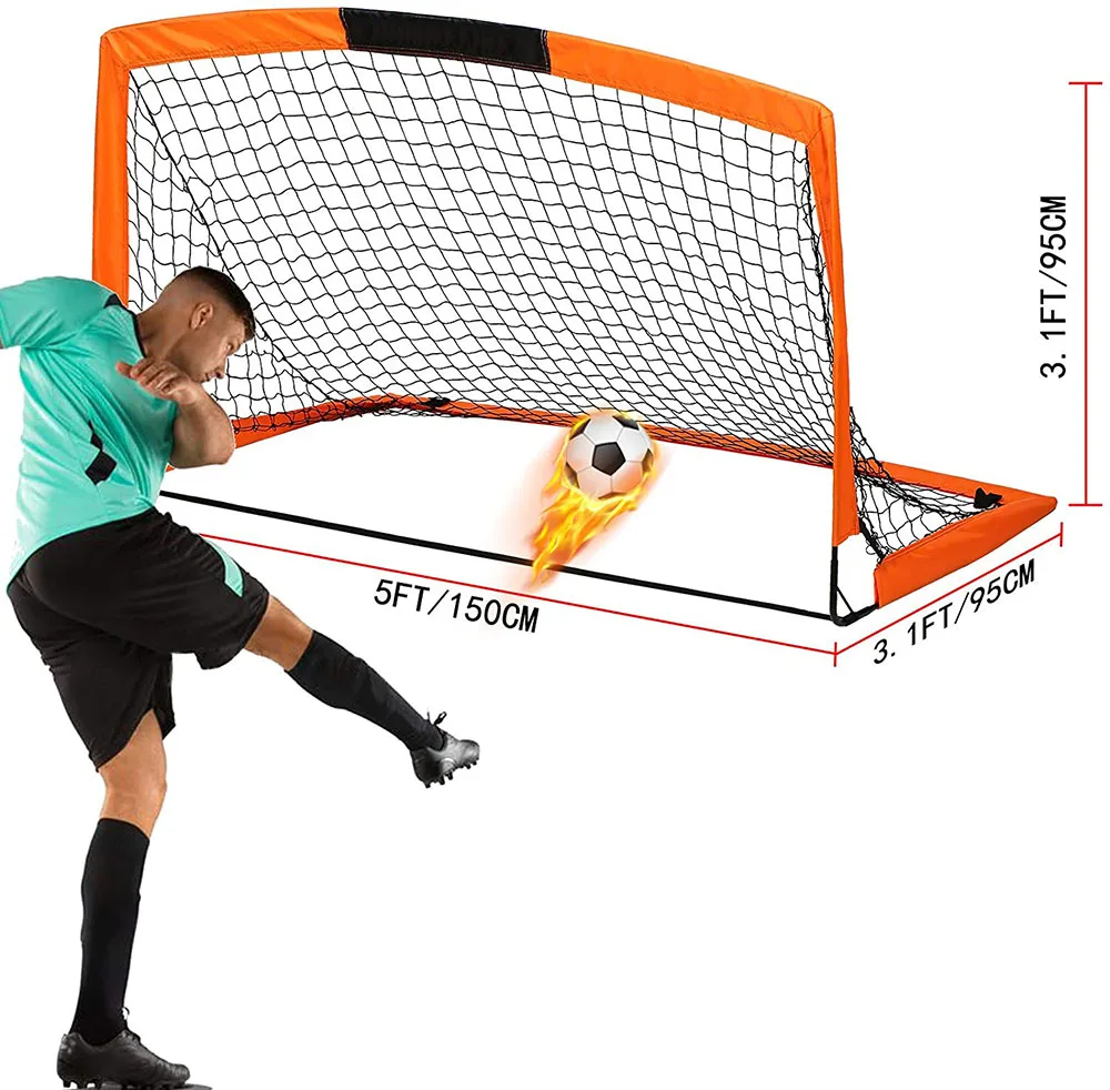 Backyard pop up portable football gate post Mini folding square pop up soccer goals