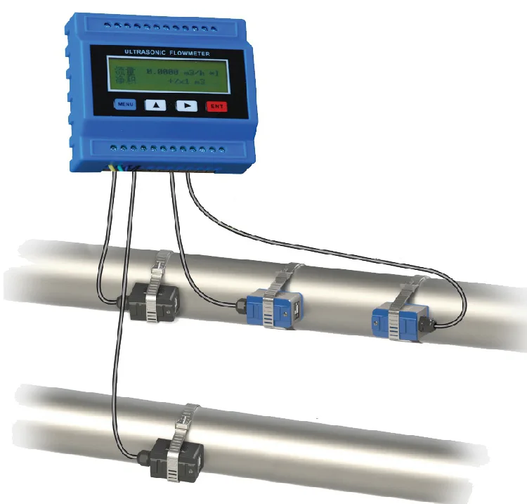 Wall-mounted ultrasonic flowmeter to use  ultrasonic flow sensor