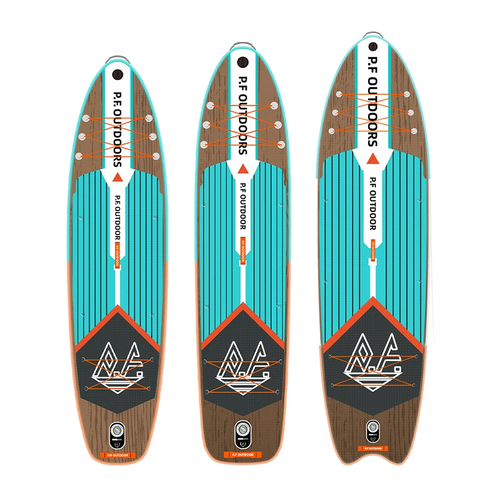 Water Sports New Design Wood Grain Stand Up Paddle Board Durable Wooden Sup Board for Surfing