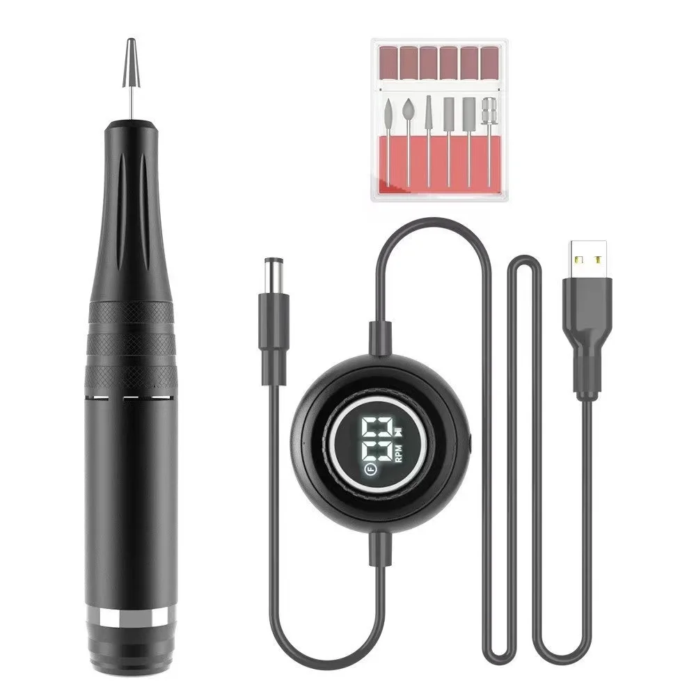 Manicure Machine Electric Nail Drill Portable Nail Lathe Electric Manicure Cutter Set Nail Gel Polisher