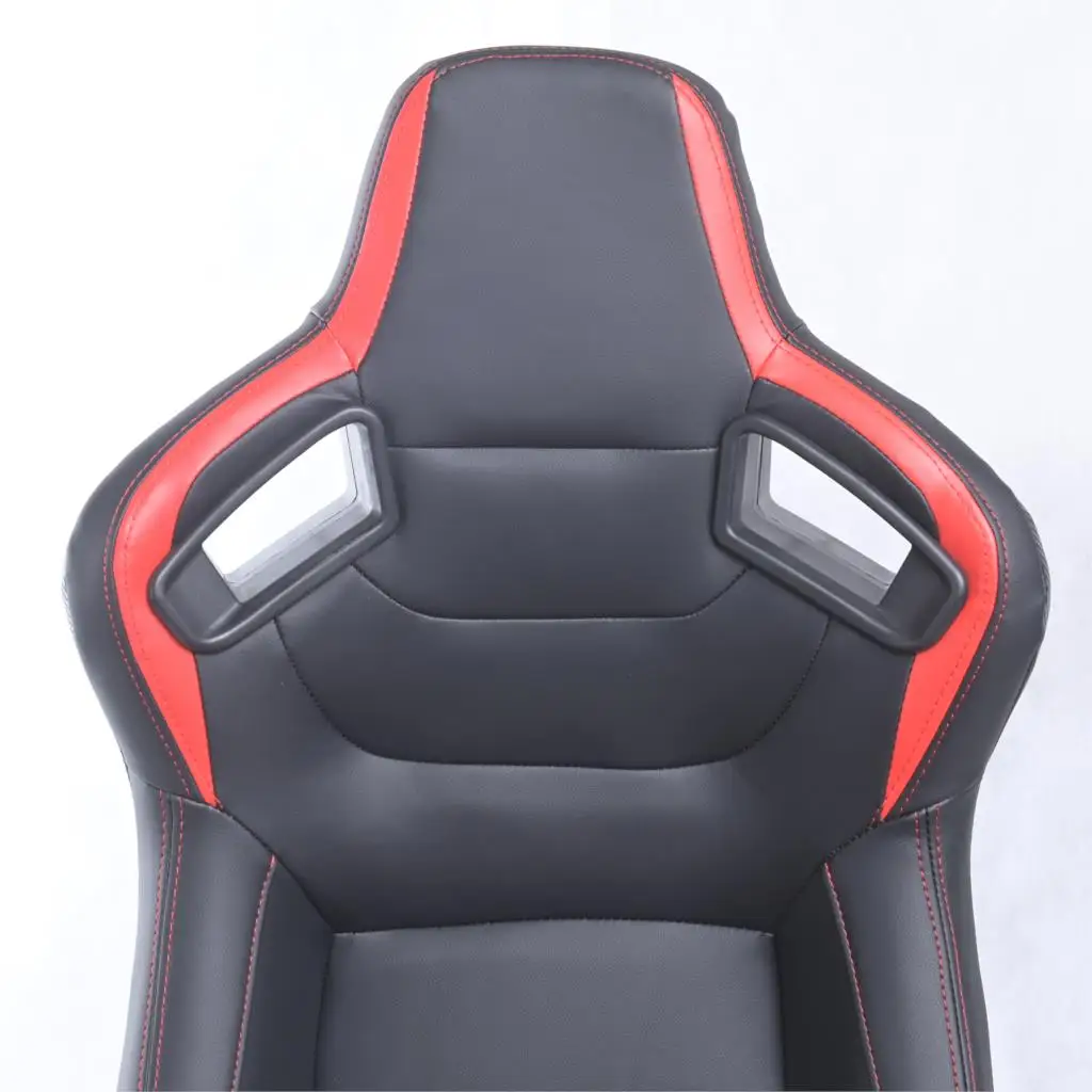 EPMAN Universal Automobile Racing Car Use Racing Seat Adjustable PVC Leather with Slider JBR1054B
