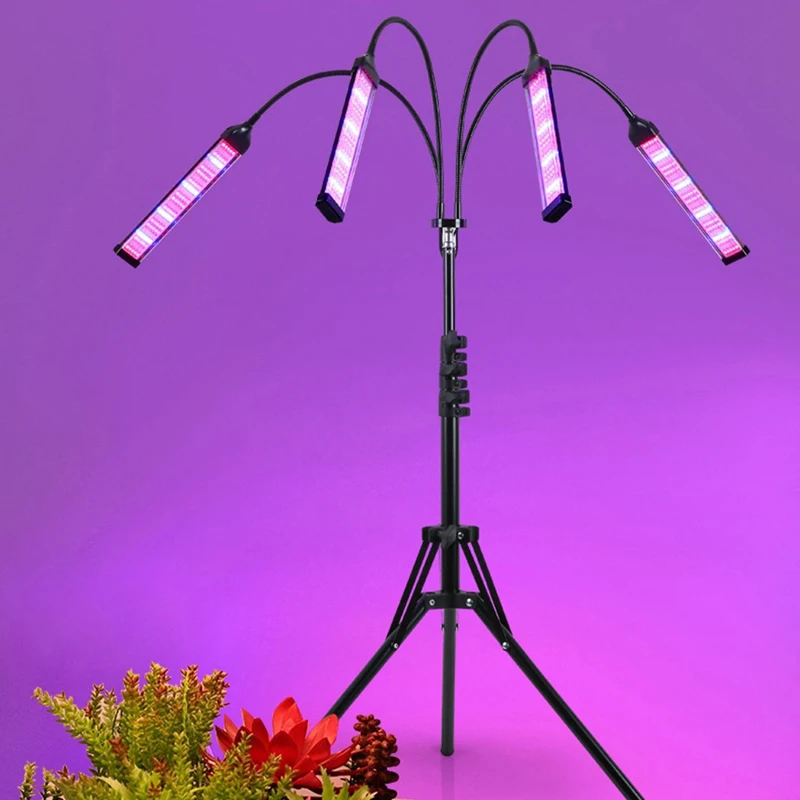 Joystar 100W LED Full Spectrum Timing Plant Growth Light High Indoor Lighting Reverse Folding Support Landscape Seedling White