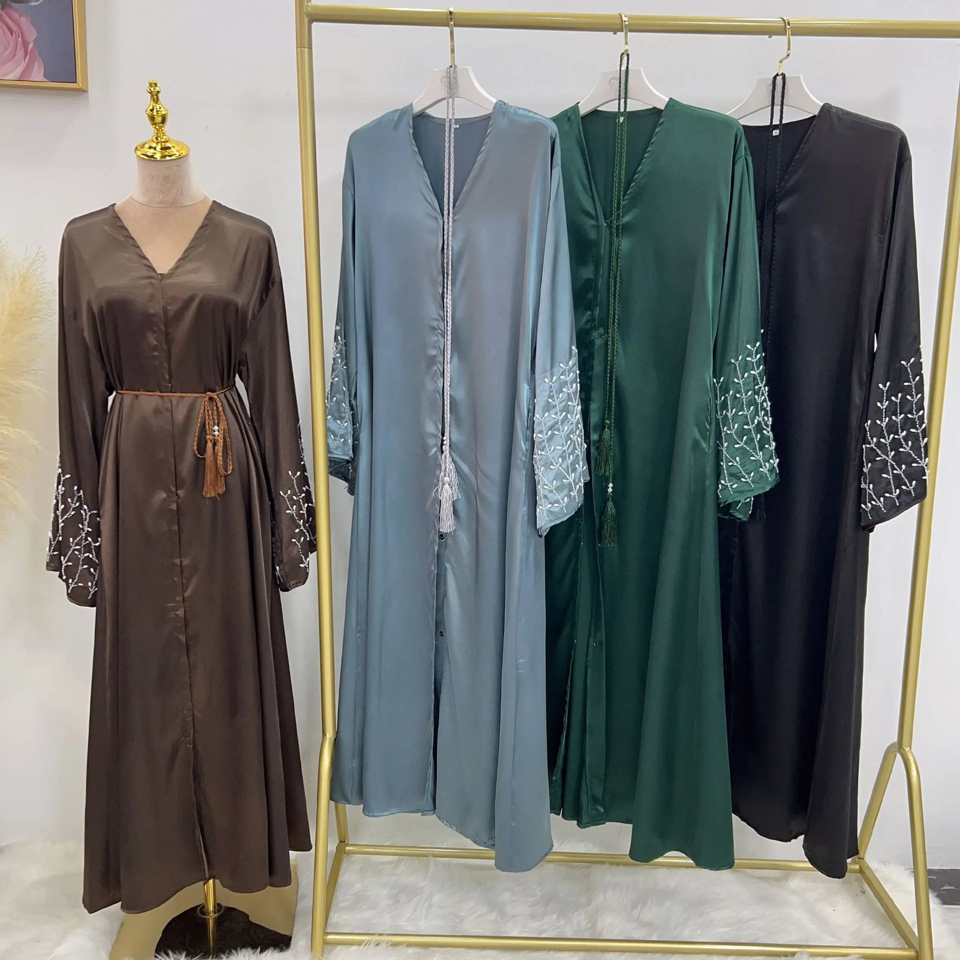 Eid Prayer Garment Abaya Islam Ethnic Clothing Niqab Burqa Khimar Hijab Long Ramadan Muslim Arabic Hijabs Women Abayas Tops