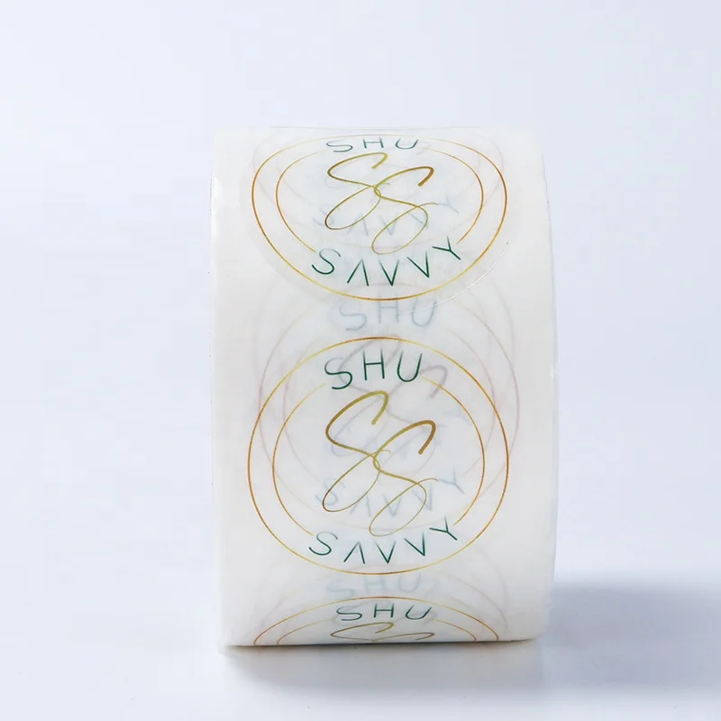 Printing clear round sticker paper vinyl pvc adhesive waterproof sticker sheet custom transparent label sticker logo