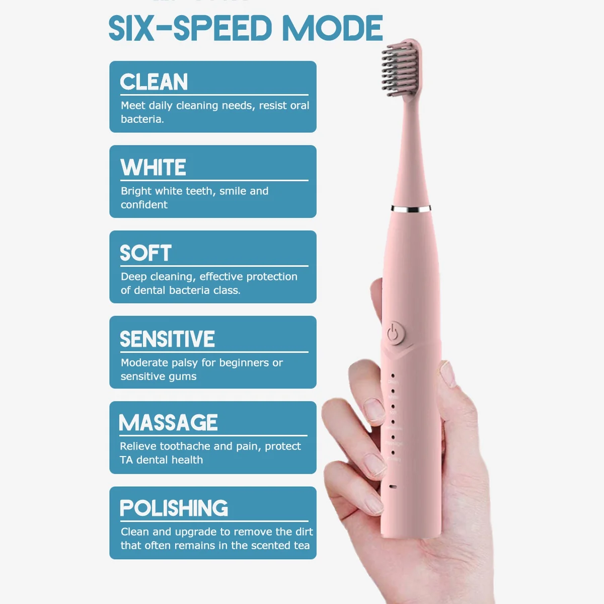 
Factory Sale Various Electric Toothbrush Waterproof Whitening Prevent Tooth Decay Smart Timer Toothbrush 