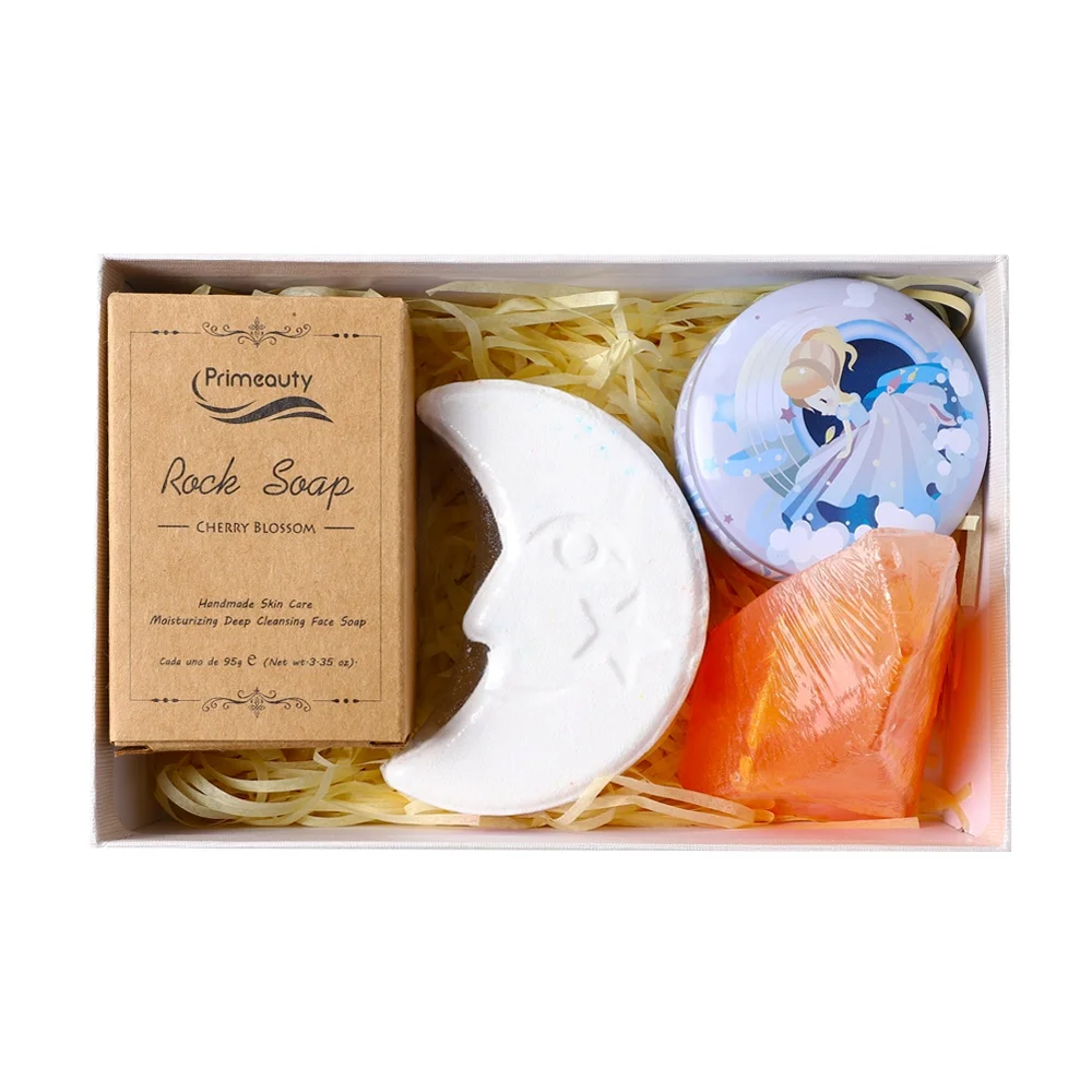 Home Scented Aromatherapy Strongly Fragrance Moon Rainbow Bath Bomb Rock Soap Soy Wax Portable Travel Tin Jar Candle Women Gift