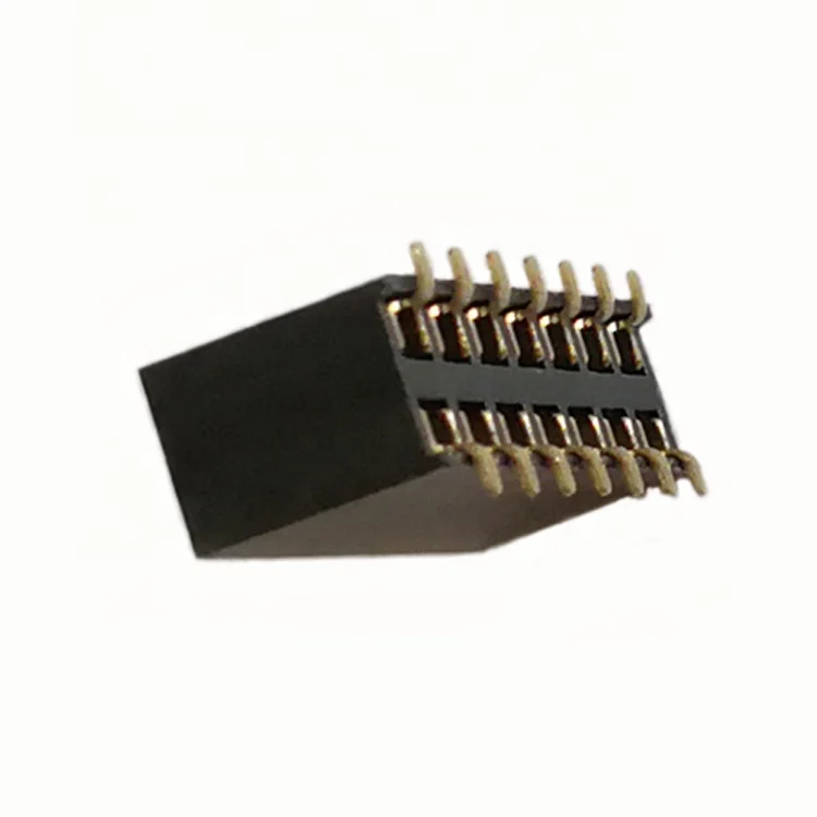 Female Box Header 4-60 pin gold 1.27/2.0/2.54mm pitch dual row customizable PCB vertical pin header connector