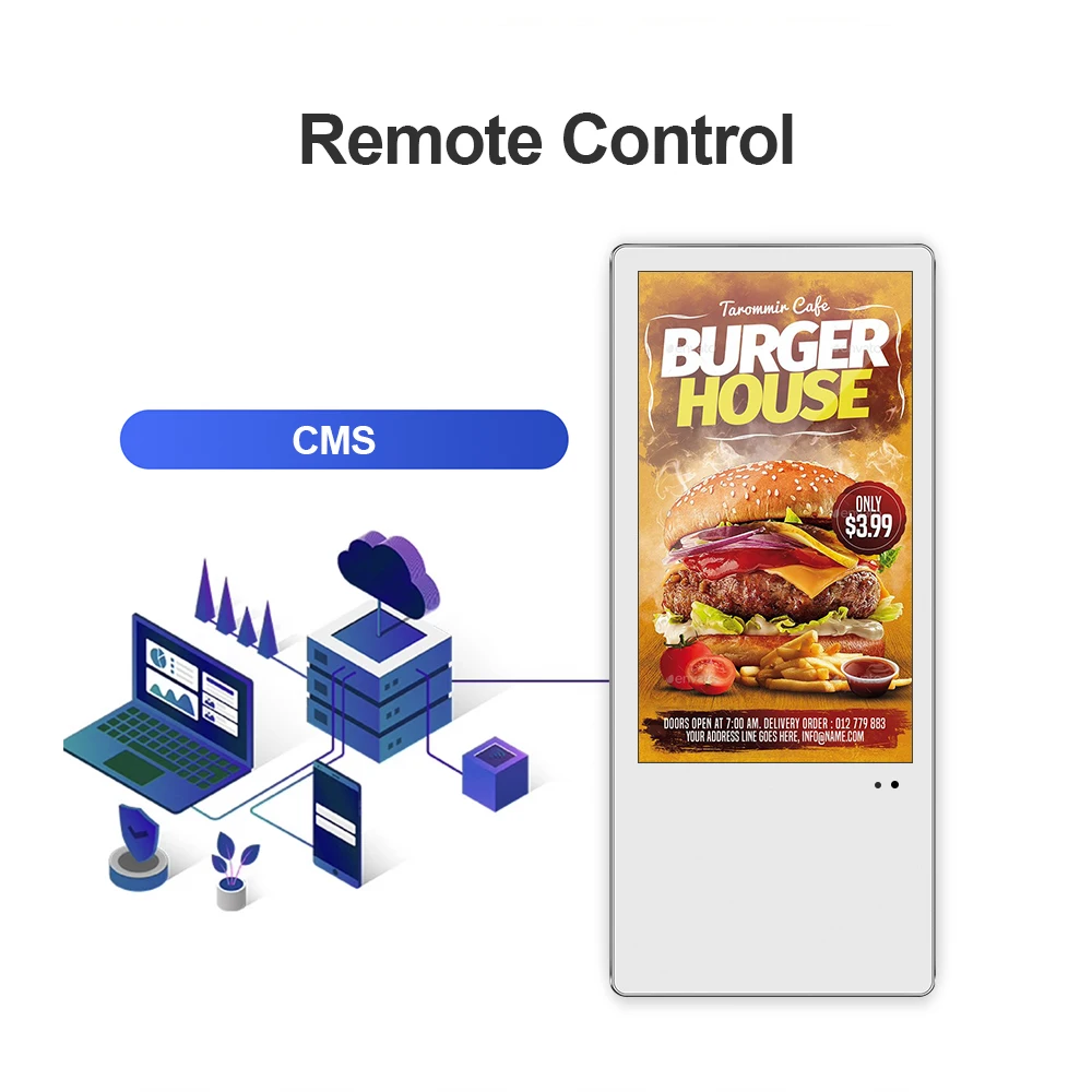 Wall Mounted Elevator Vertical Screens Digital Signage LCD Screen Advertising Player 18.5 inch with Software System Ads Display